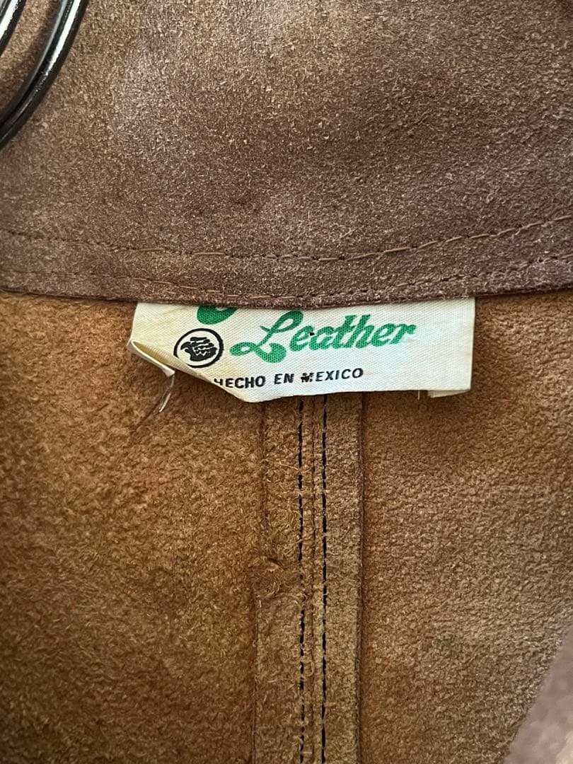 70s スエード レザー ケープ ジャケット