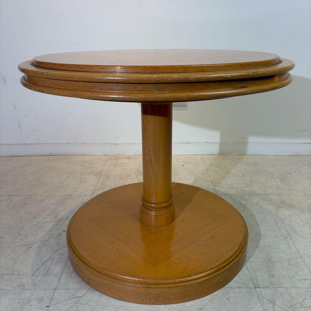 アンティーク調　コーヒーテーブル　カフェテーブル　丸テーブル　木製 2/4