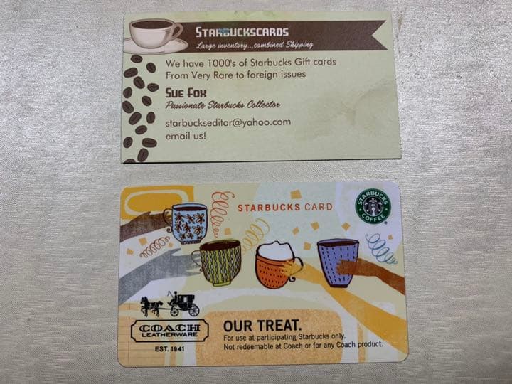 北米スターバックス COACH コーチ コラボ 非売品 激レア カード　価格相談