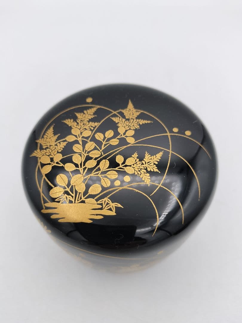 【セール】b160 春秋棗 一双（春野・秋野棗）華山作 木箱入 茶道具 古物