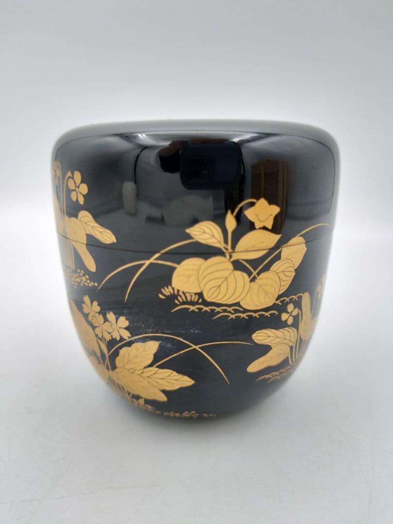 【セール】b160 春秋棗 一双（春野・秋野棗）華山作 木箱入 茶道具 古物