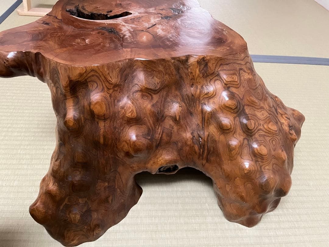 座卓、テーブル、木根花台、大型飾り台、切り株、無垢材、盆栽台、玄関、茶室