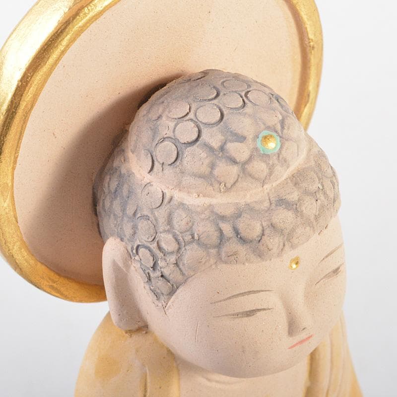 博多人形　人形師　二代　戸畑茂四郎作　「阿弥陀如来」　共箱　M　R7160