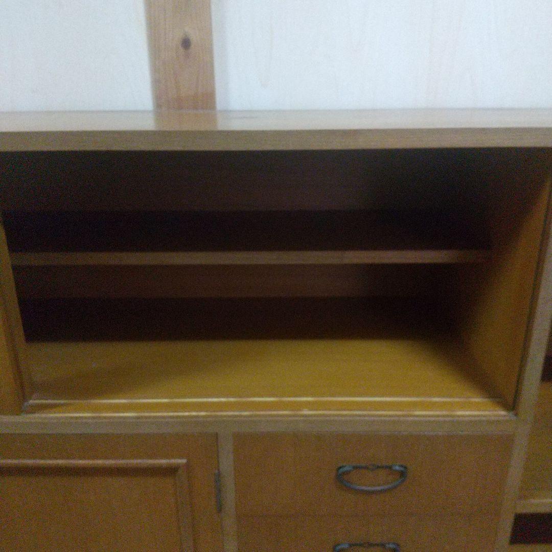 【最終お値下げ】昭和レトロ 和モダン 木製キャビネット 引き戸ガラスショーケース