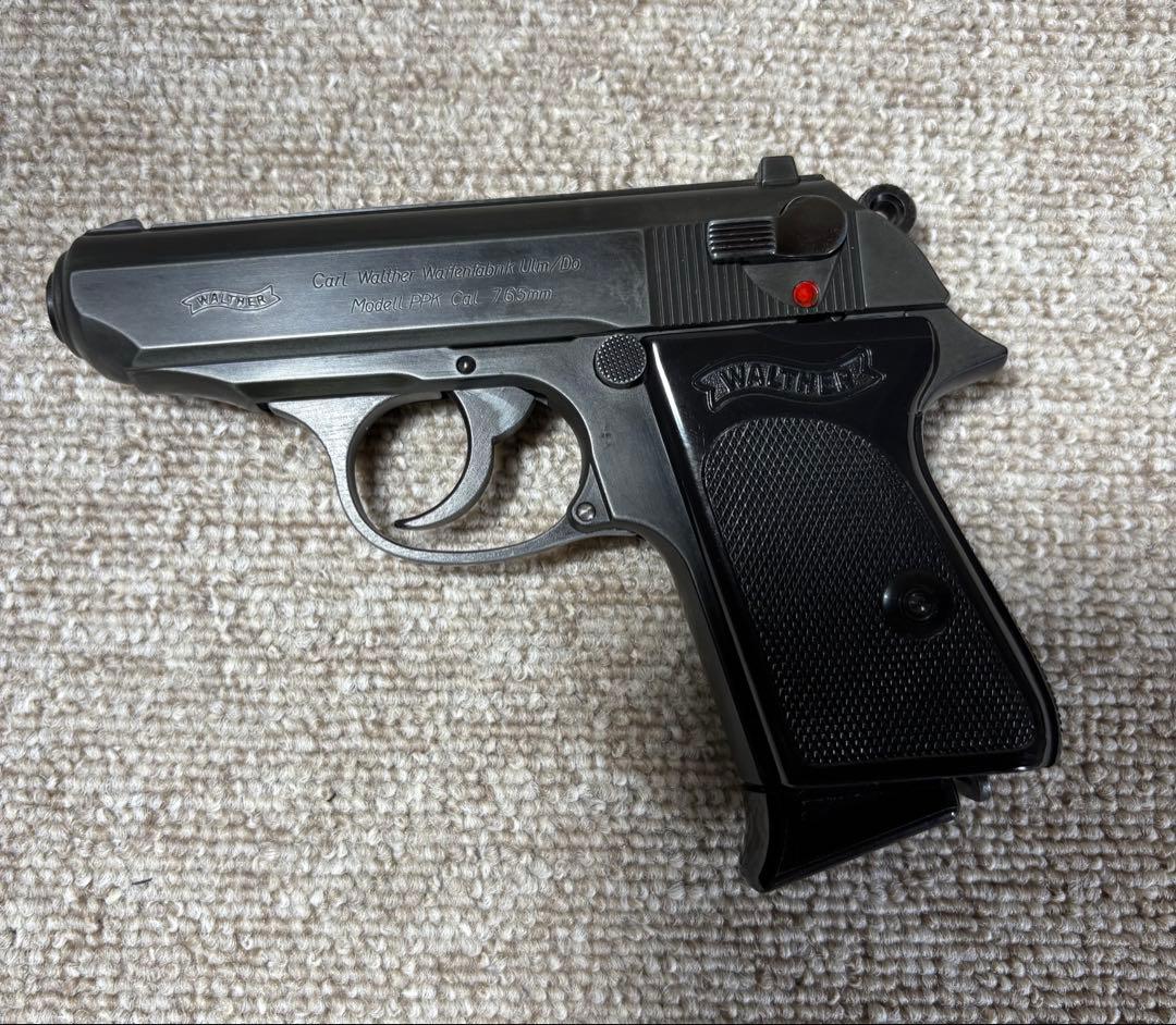 マルシンHWモデルガンワルサーPPKサイレンサー、レアグリップ付Ｊボンドイメージ