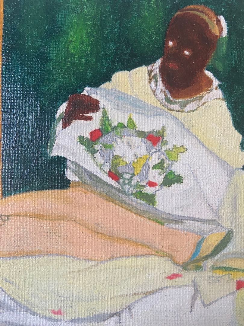 マネ　肉筆手描きの油絵模写画　オランピア