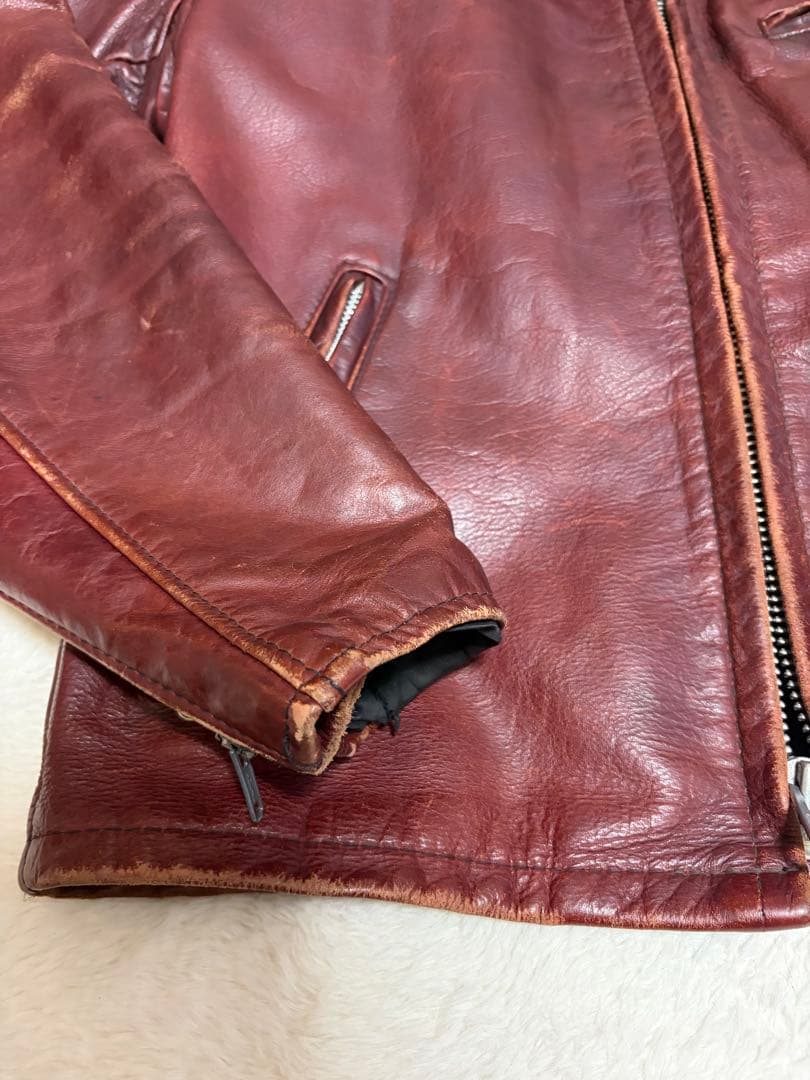 希少カラー　schott 642 レザージャケット　牛革　カウレザー　38サイズ
