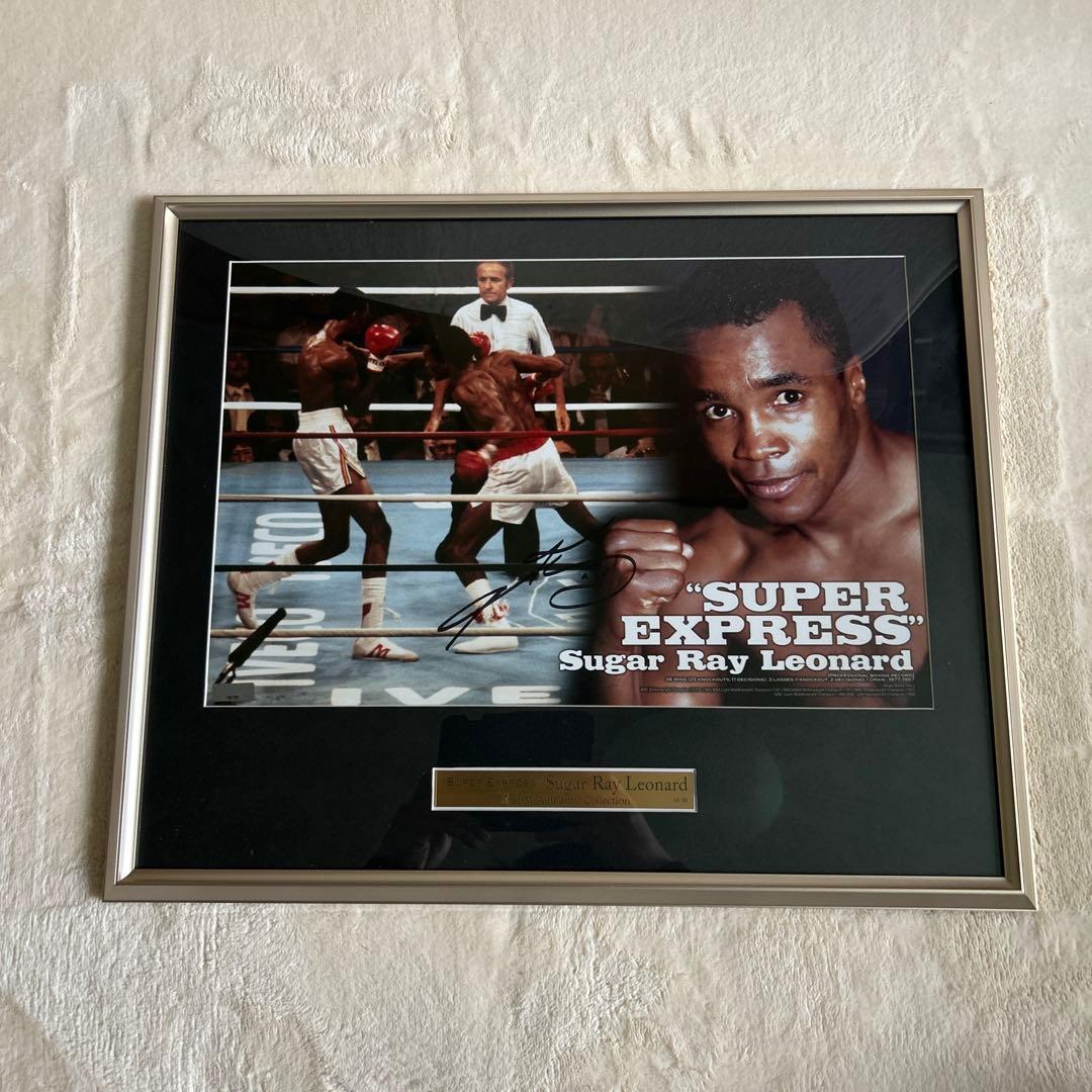 シュガー・レイ・レナード　直筆　サイン　フォトパネル　保証書あり