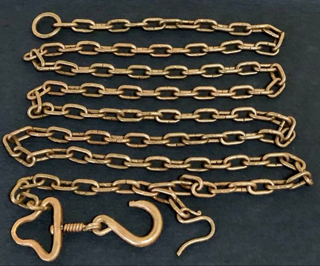 割引‼️「祖」吊釜道具 釜弦 大鐶 鎖 釜師 高橋敬典 共箱 (台①)