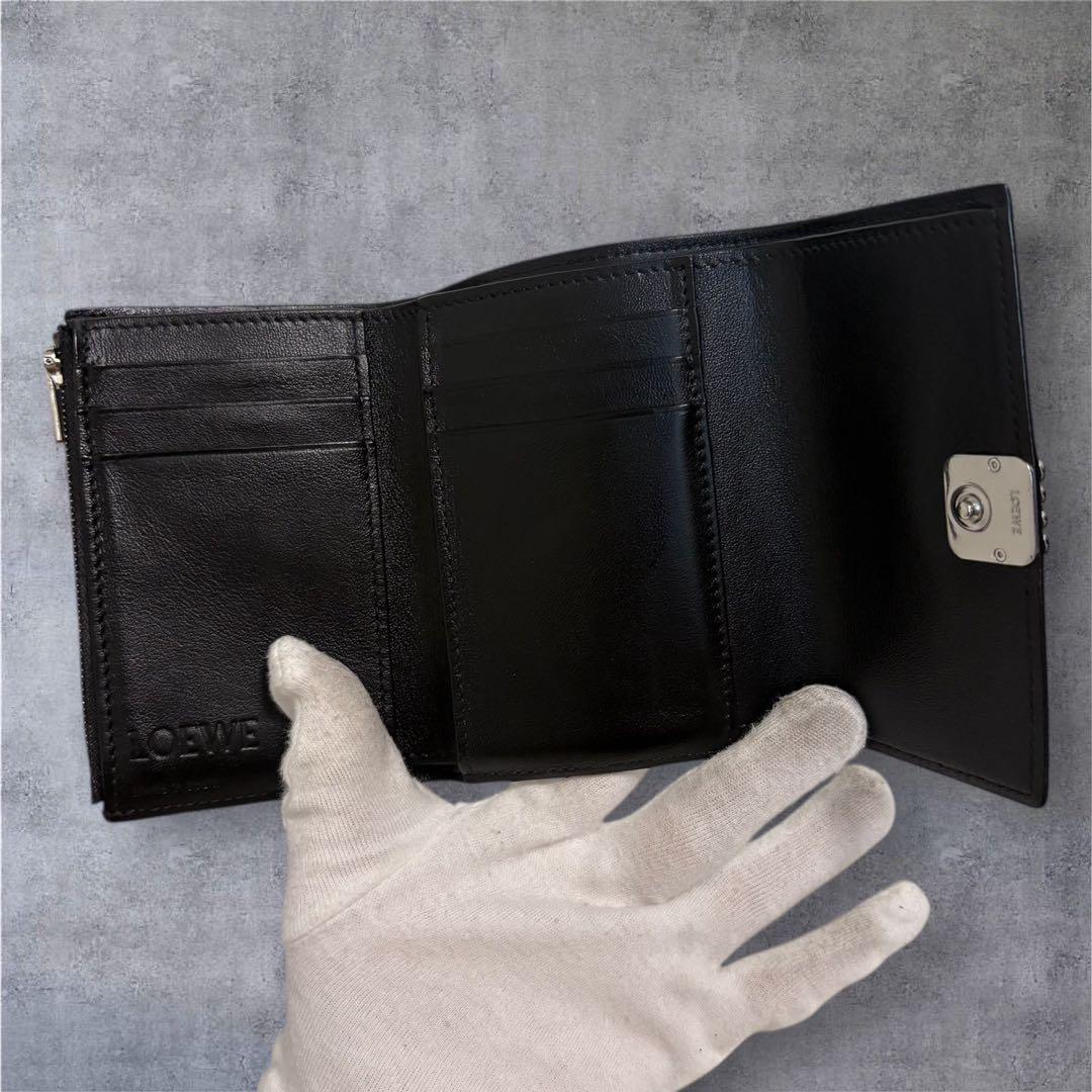 極上美品✨ LOEWE アナグラム バーティカル ウォレット スモール ブラック