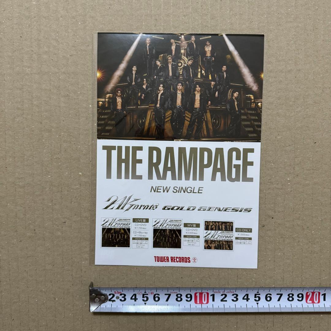 RAMPAGE 龍 タワレコ 当選パネル 直筆サイン入りフライヤー RYU