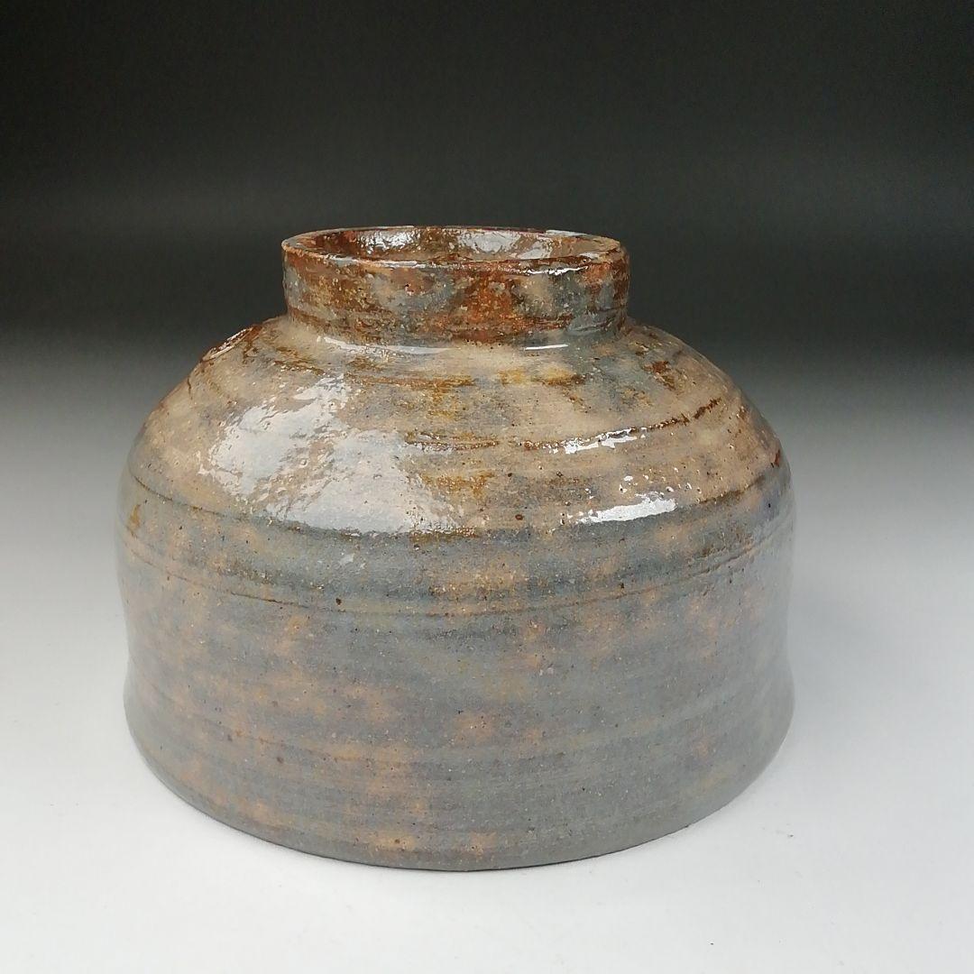 Ｔ６２８　茶碗　『窯変　茶碗』『二代　寒川栖豊 造』『久田宗也(尋牛斎)箱書』