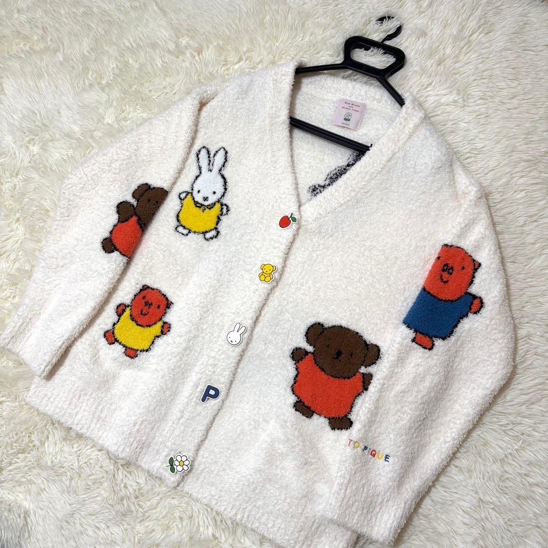 ジェラートピケ ミッフィー カーディガン クリーム M-Lサイズ