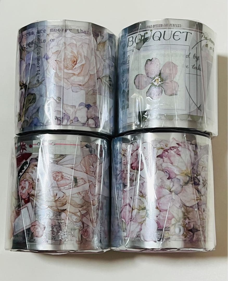 海外　マスキングテープ　雀斑茶 新作4点+おまけ4点⚠️亮面pet（48.210）