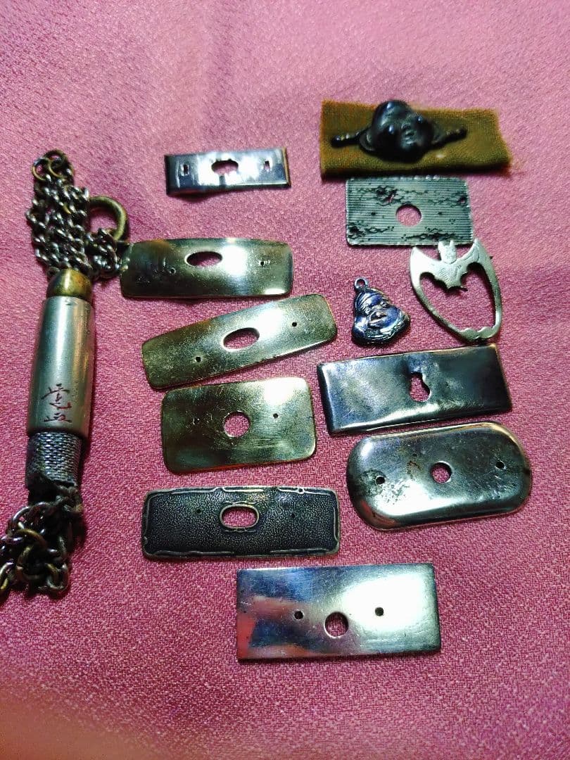 江戸　昭和　銀　根付　金具　アンティーク 工芸品 置物