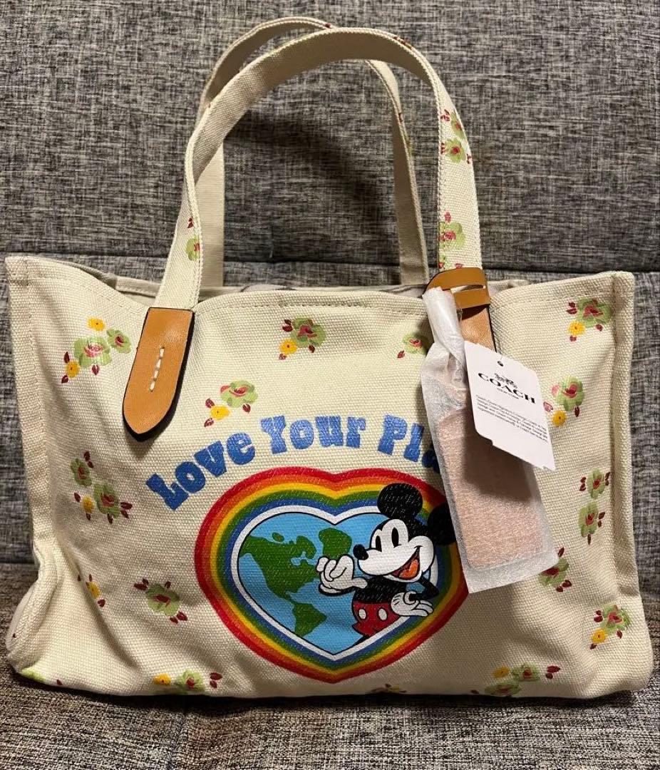 【完売品】コーチ　ディズニーコラボ　リサイクルトート　ランチトート　通勤バッグ
