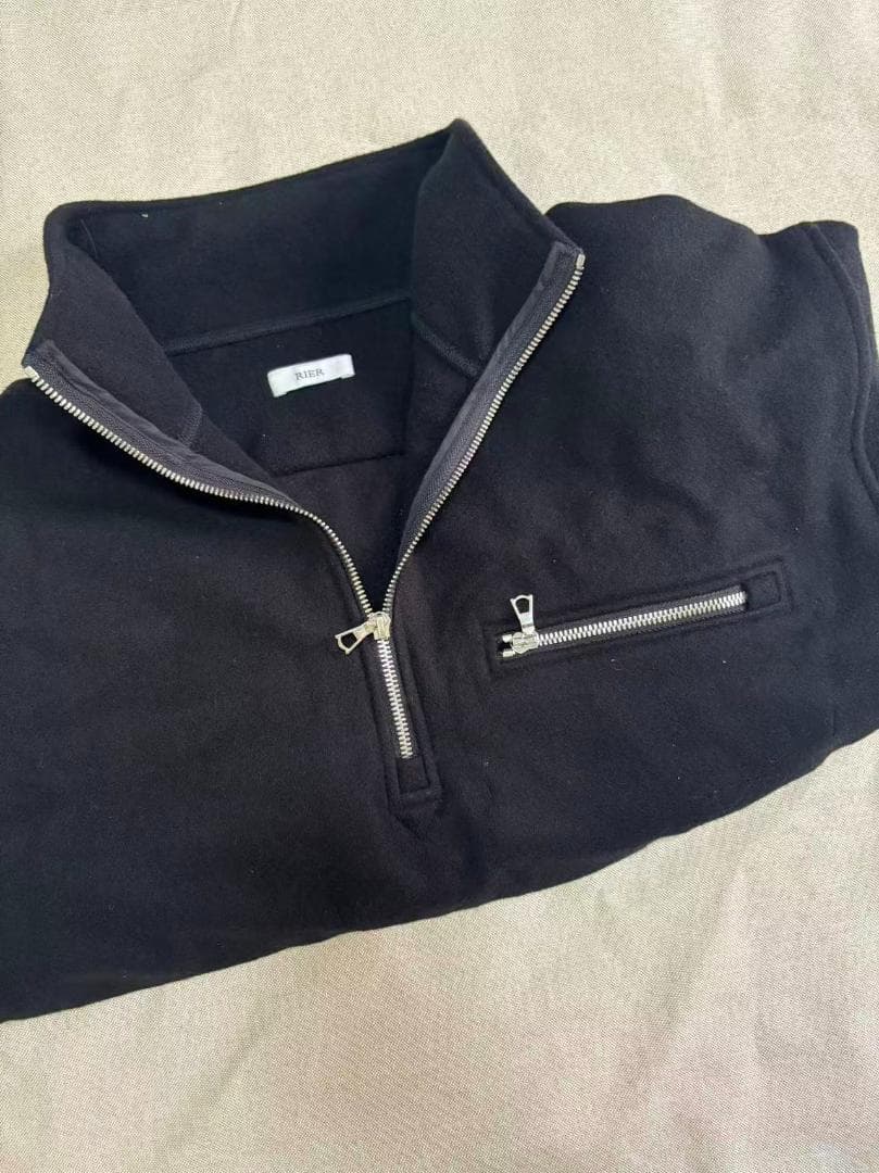 RIER ブラック ハーフジップ ジャンパー M 即日発送