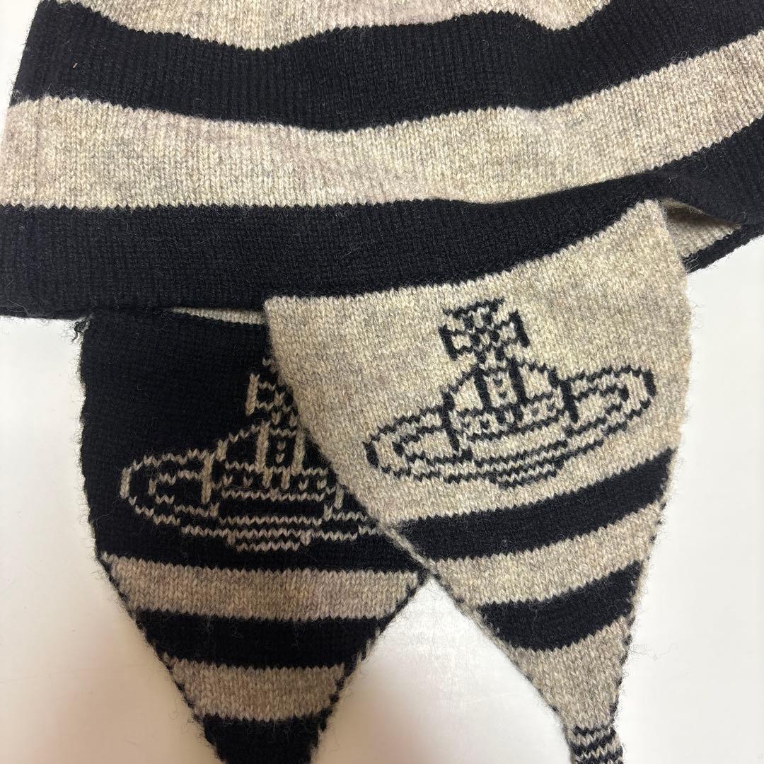 vivienne westwood ニット帽 耳当て