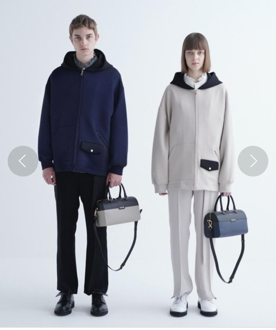 CULLNI 21-AW-015 ジップアップフードパーカ