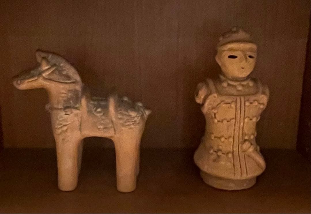 奢华的装饰品　　感受历史 有价值的股票 埴輪（はにわ）セット　ディスプレイ用置物