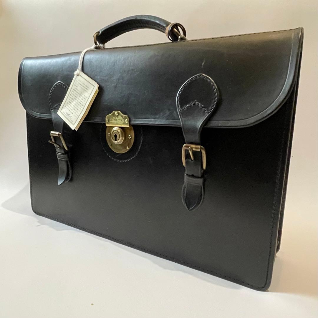 極美品✨グレンロイヤル ビジネスバッグ ブリーフケース ロック ゴールド 黒