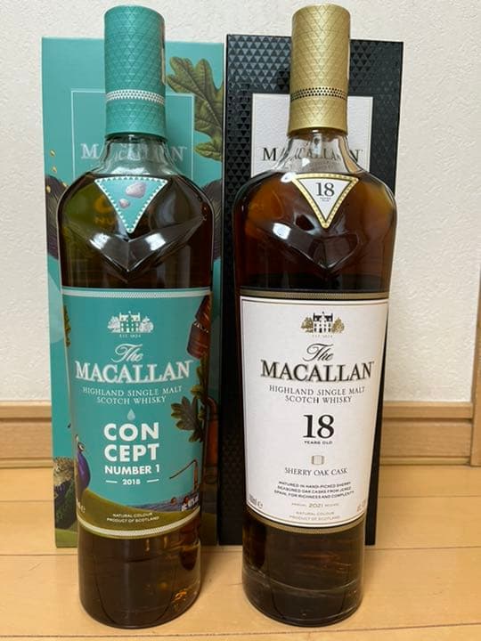 マッカラン18年 、コンセプト No1 2種セット