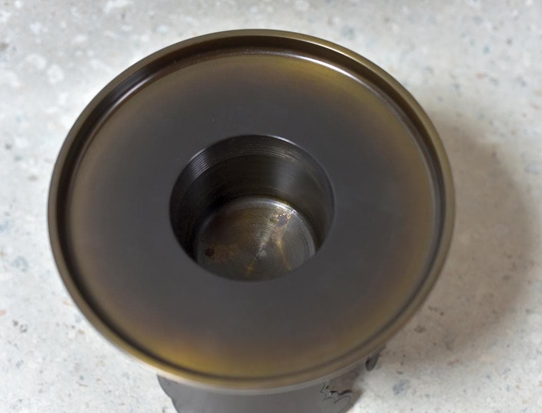 唐銅池坊、御玄猪、薄葉田【極上品】　花入れ　花道