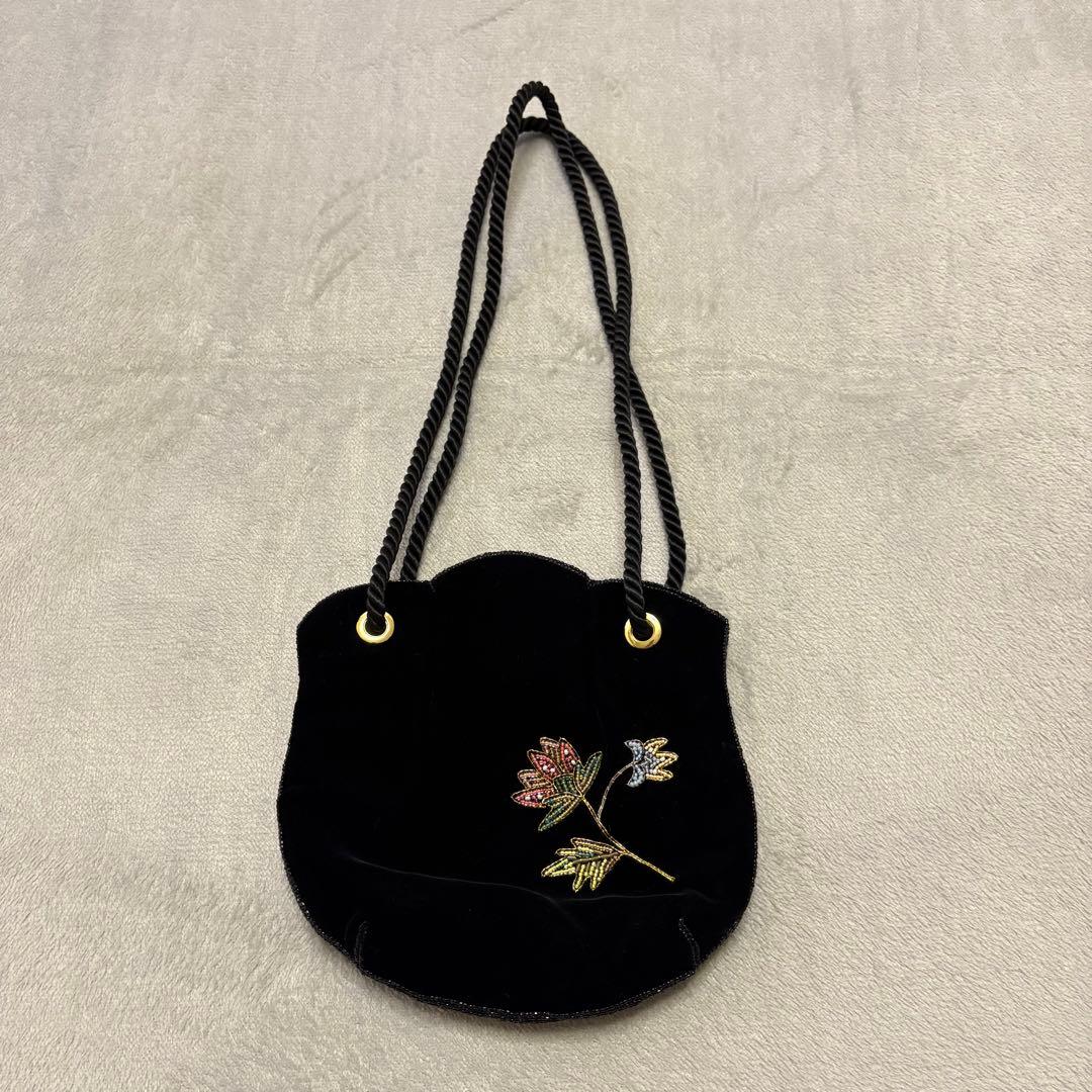 Pierre Balmain ピエールバルマン ビーズ刺繍 結婚式 ベロア 黒