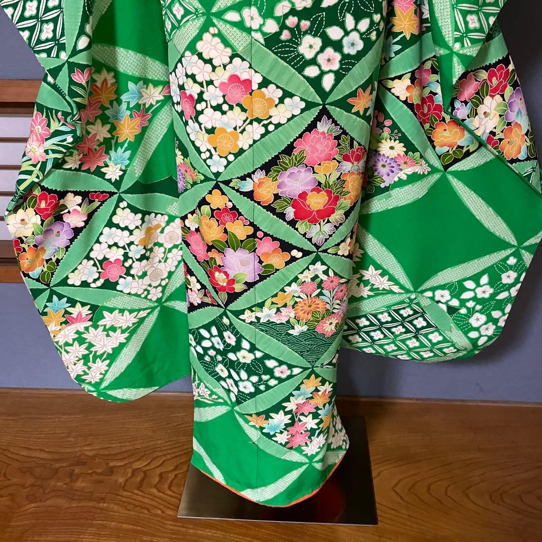 振袖フルセット　手描き友禅　吉祥紋様　成人式振袖　振袖　成人式