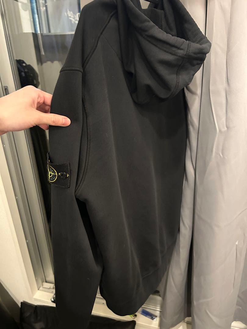 Stone  ブラック フルジップ パーカーL