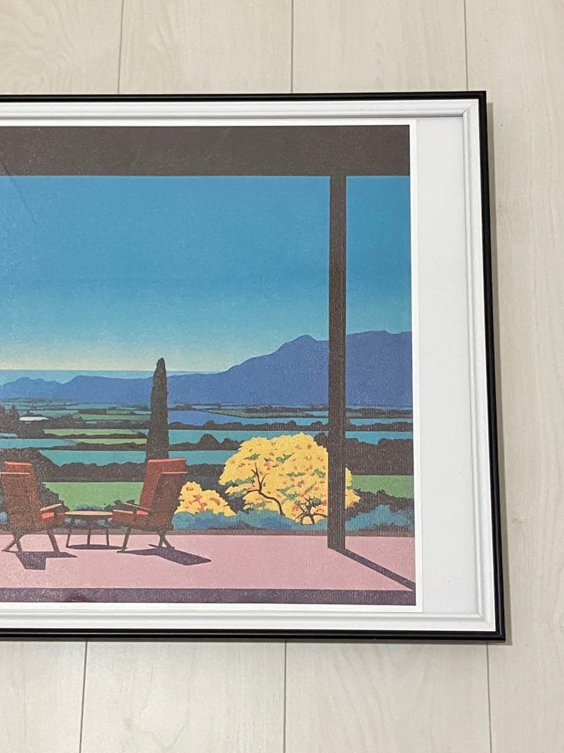 【額縁付き】 永井博（Hiroshi Nagai） A2ポスター 山