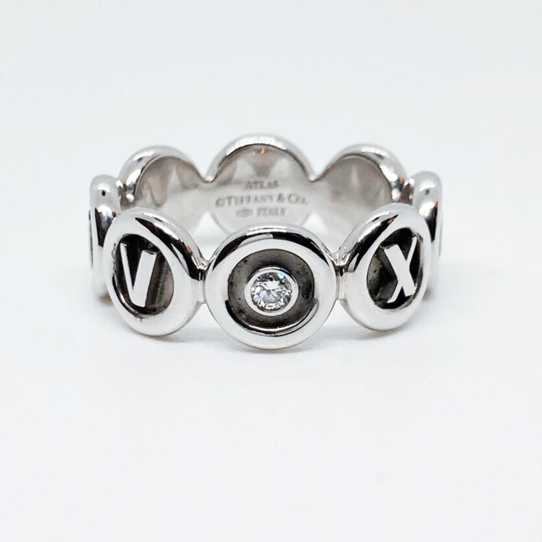 ❝レア品❞ ティファニー アトラス リング 51(11号) WG750 ダイヤ