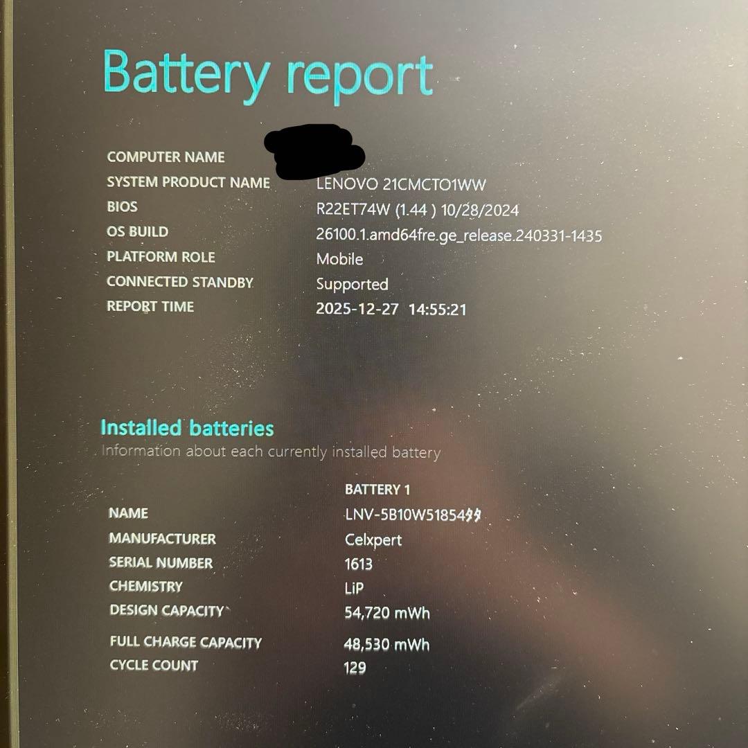 Windowsノート本体 Thinkpad X13 gen3 AMD Ryzen7 6850U 32GB