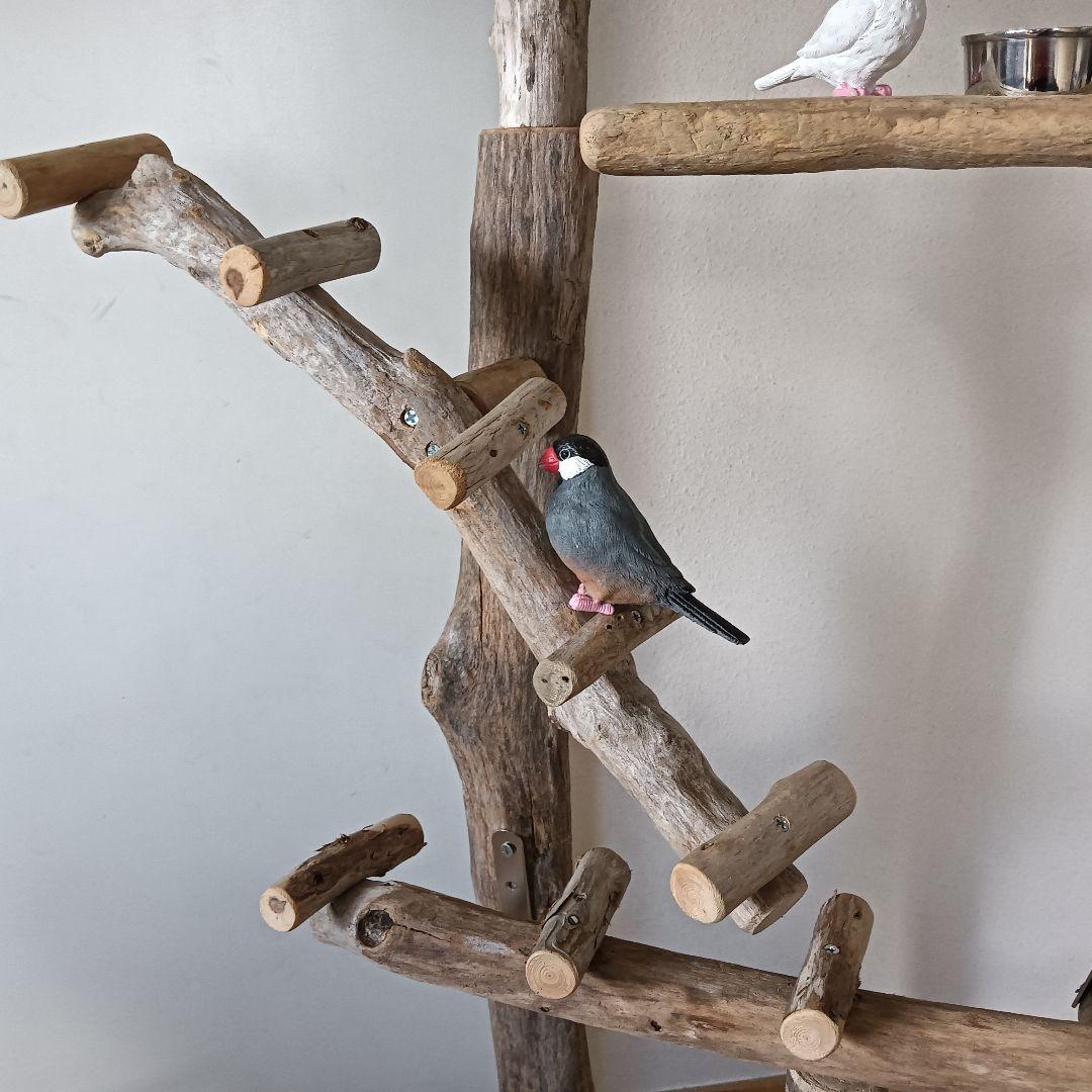 びぐ バードアスレチックジム大型 天然木 自然木 流木 インコ おもちゃ