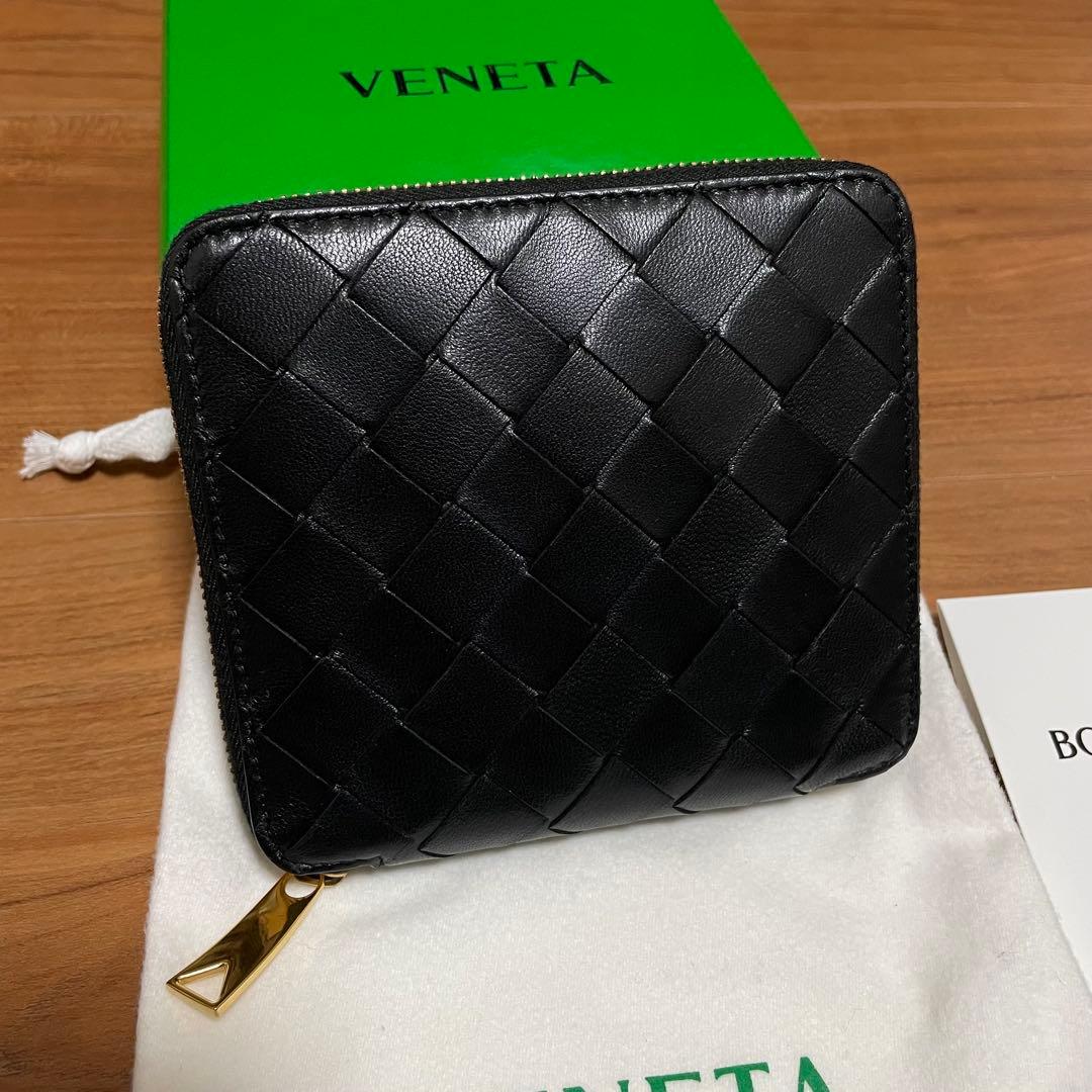 定価11万　新品　BOTTEGA VENETA ブラック ラウンドファスナー財布