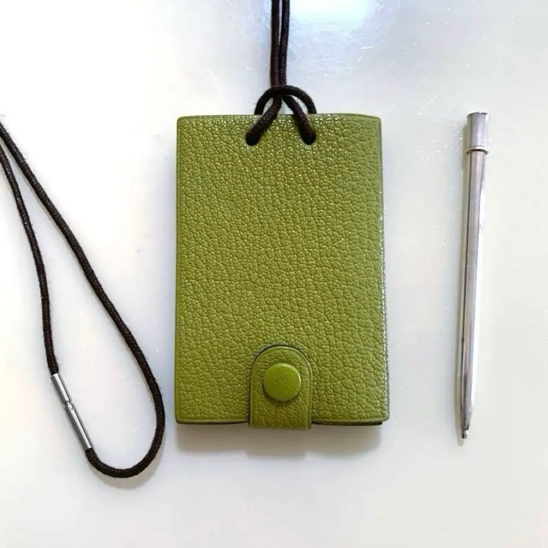 HERMES エルメス メモ帳 メモホルダー ネックストラップ バッグチャーム