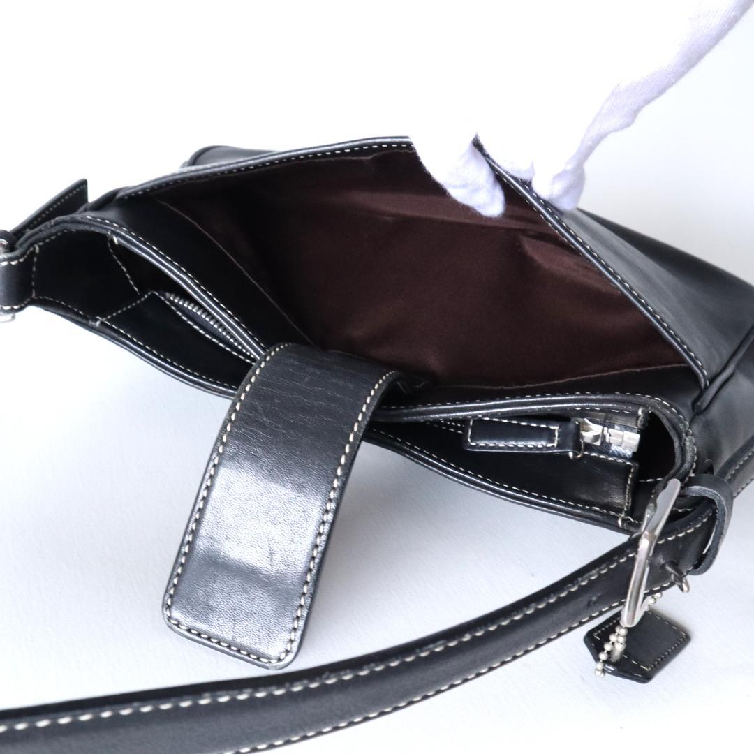 【極美品】COACH オールドコーチ ワンショルダーバッグ グラブタンレザー 黒