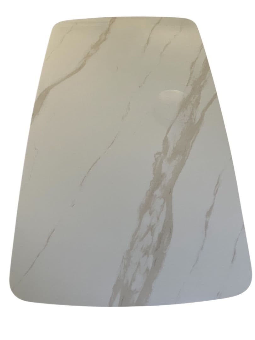 【年末最終値引】　ダイニングテーブルのみ　セラミック大理石柄白　１４０×８０ｃｍ