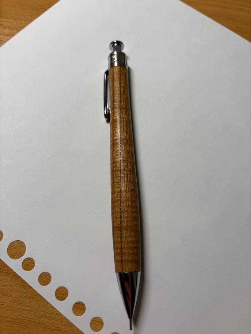 工房楔　欅の杢　固定式口金&スライドパイプ口金付き　アルミパイプ