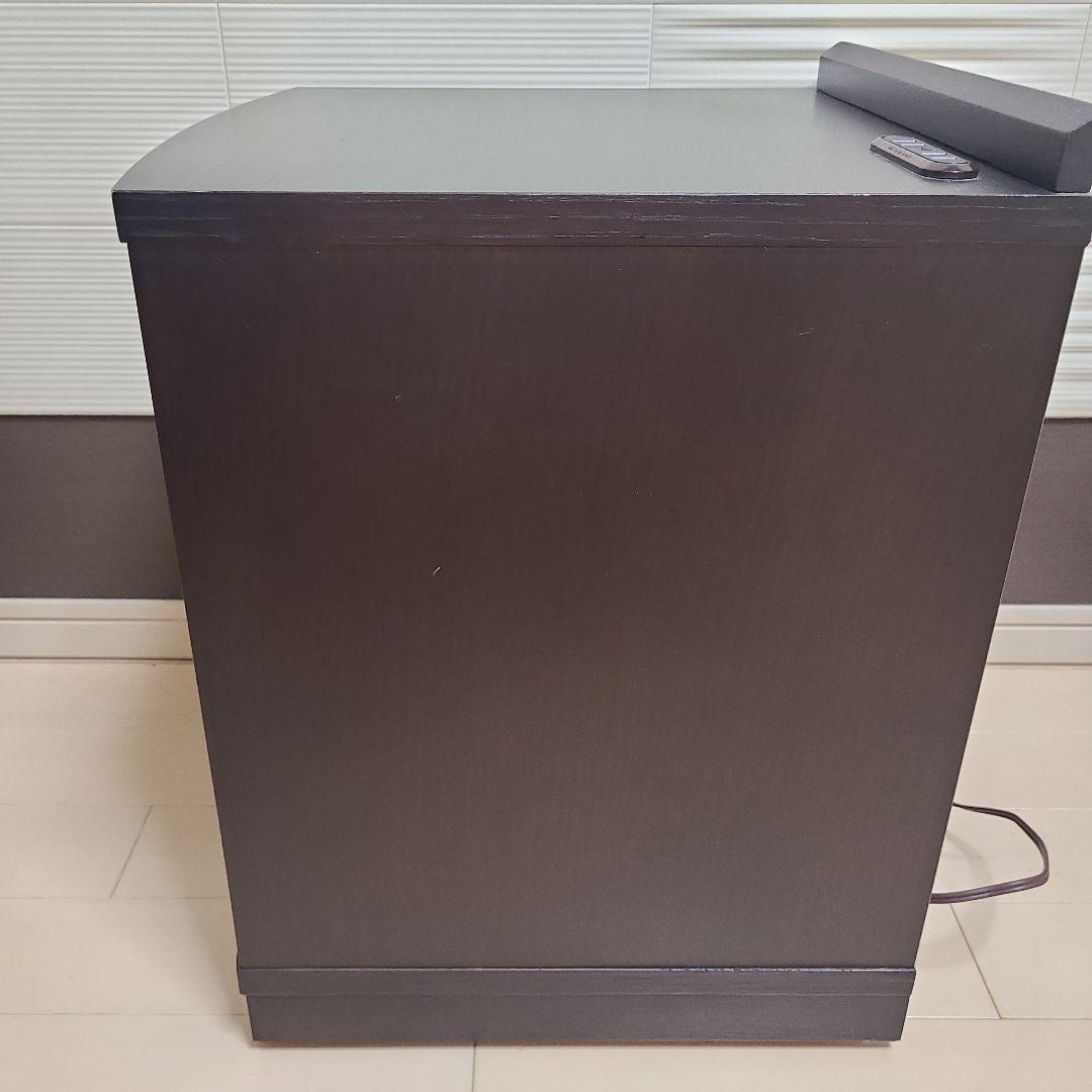 ダークブラウン サイドテーブル 電源コード付き キャスター付き