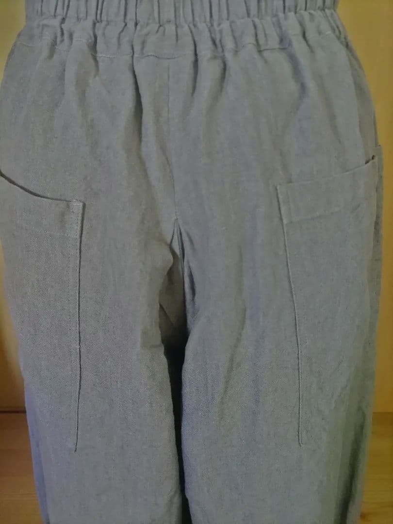 slon square linenポケット付きタックパンツ