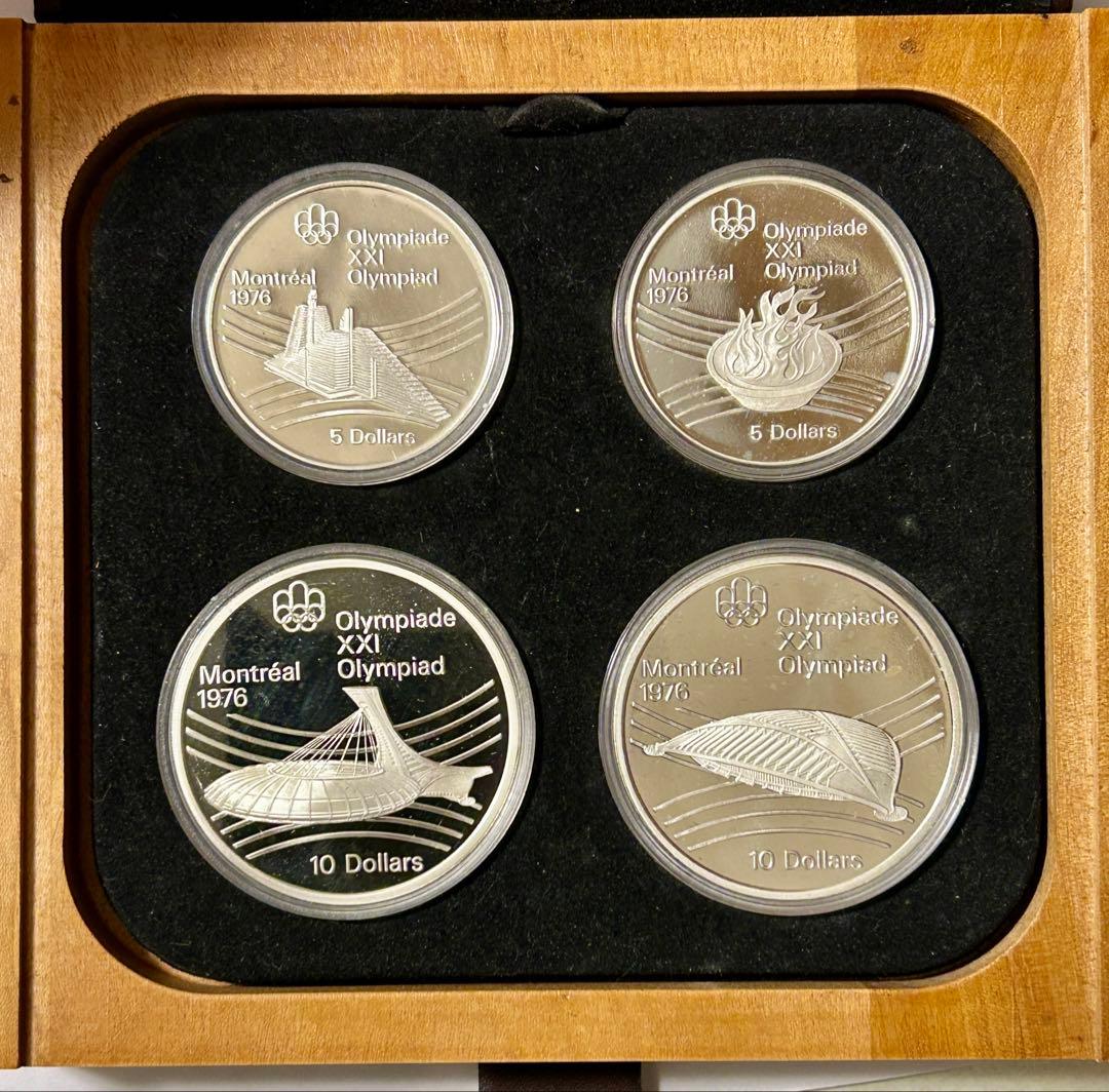 カナダモントリオール五輪1976年銀貨プルーフ4枚セットシリーズⅦ ケース入