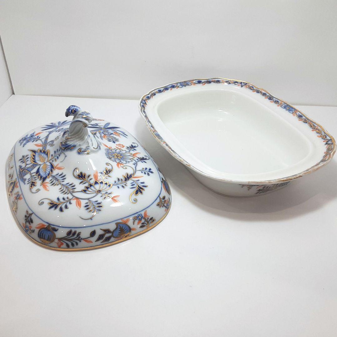 s144-2 オールドマイセン ボタン双剣 朱金オニオン ベジタブルボール　ma