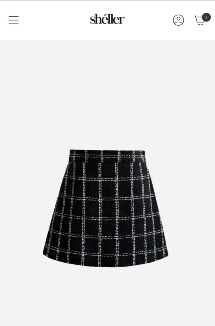 sheller シェリエ 5th check tweed culottes