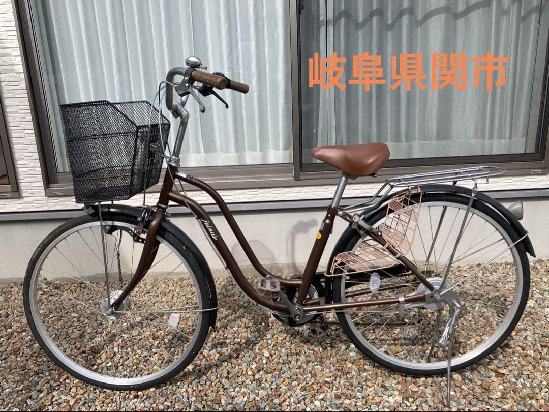 自転車 26インチ 変速6段 ブラウン 直接引取り限定 岐阜