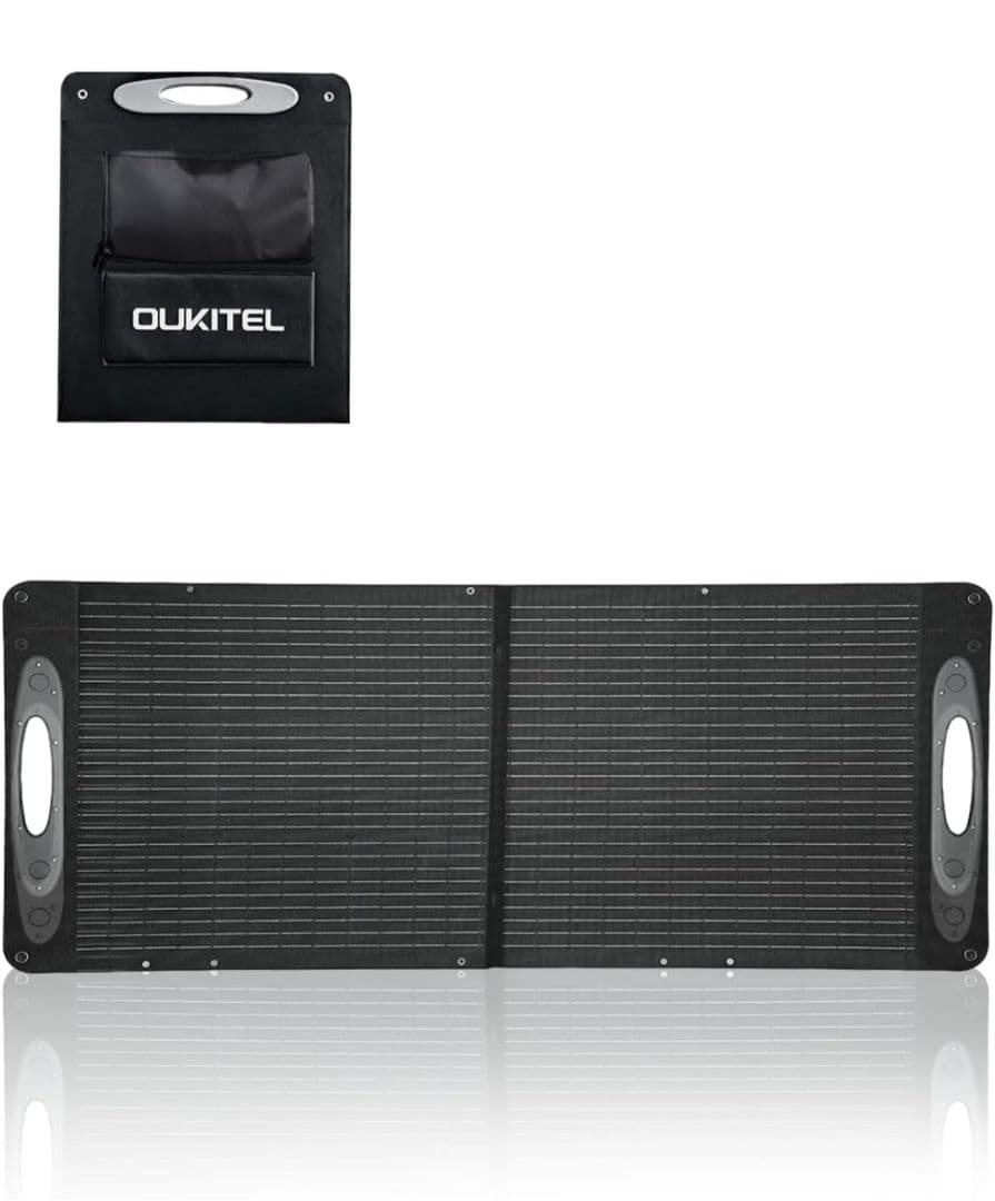 新品 OUKITEL 100W ソーラーパネル 折畳み式 IP65防水防塵