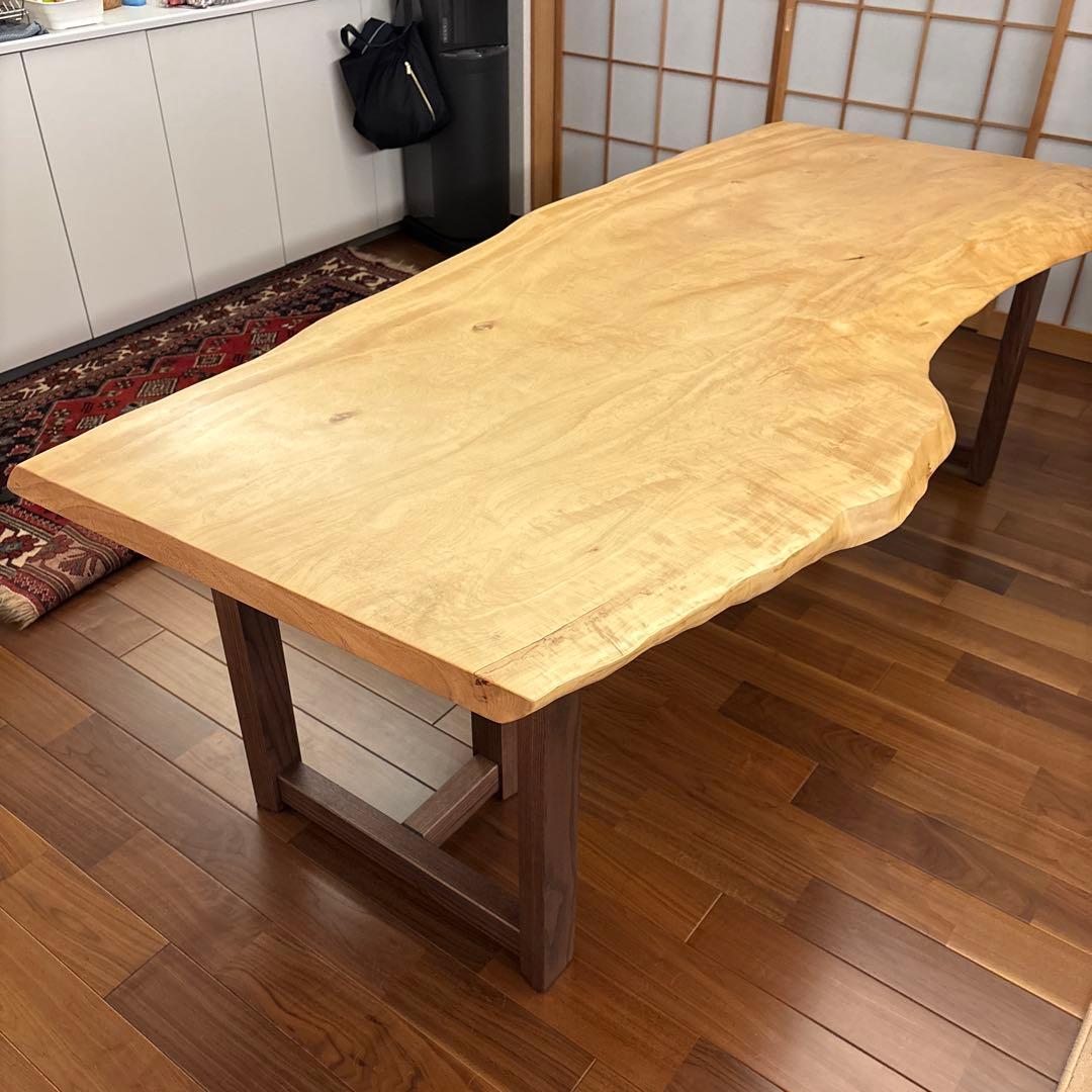 栃トチ　一枚板　ダイニングテーブル