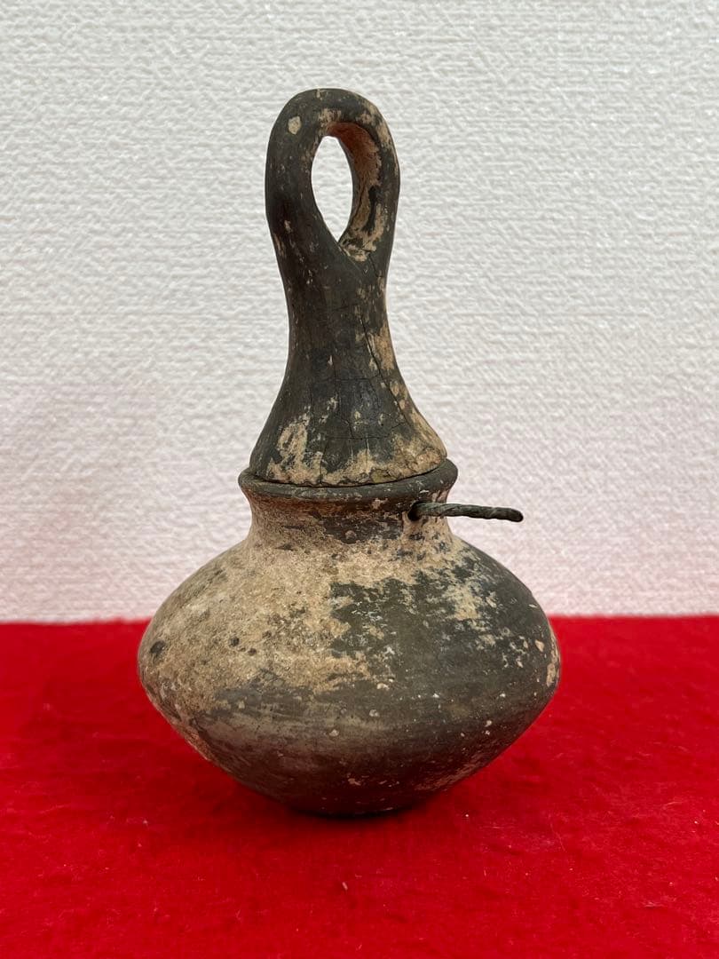 古美術•掛壺•アゼルバイジャン•瓢箪型・備　B--008b