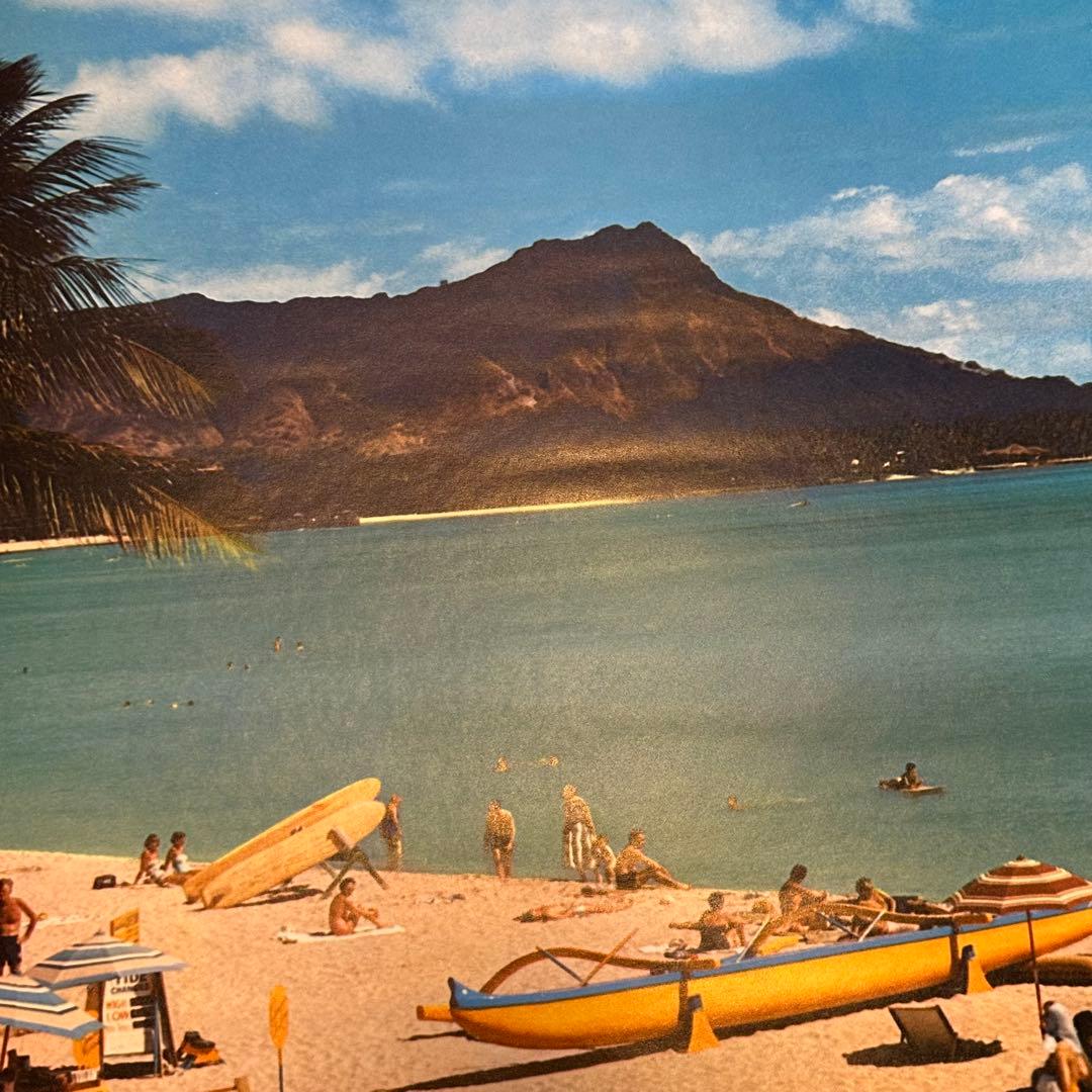 未使用品70sオリジナルhawaii ハワイ観光局プロモーションポスターワイキキ