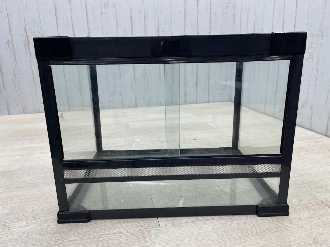 爬虫類ケージ ガラス製 メッシュ蓋 58.5×44×45㎝ 飼育ケース